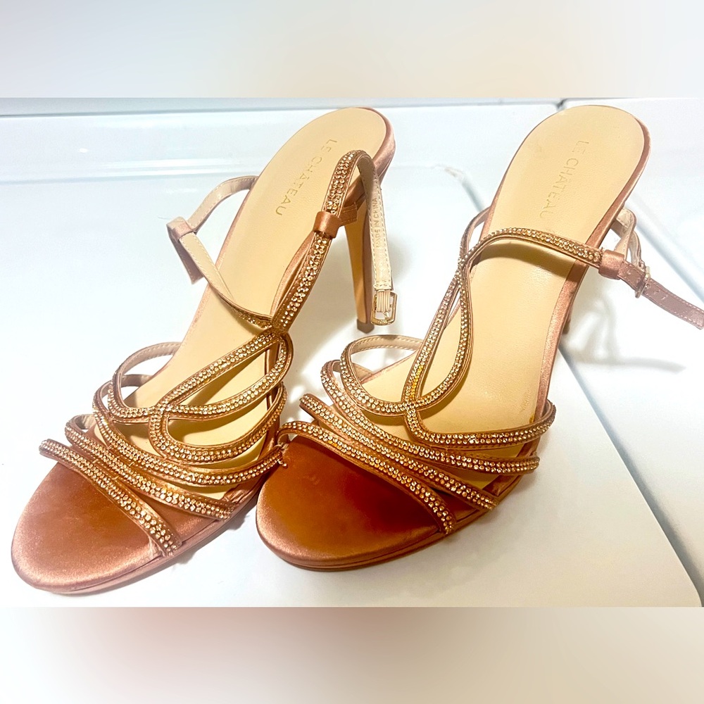 Charles David Bronze Strappy Heels